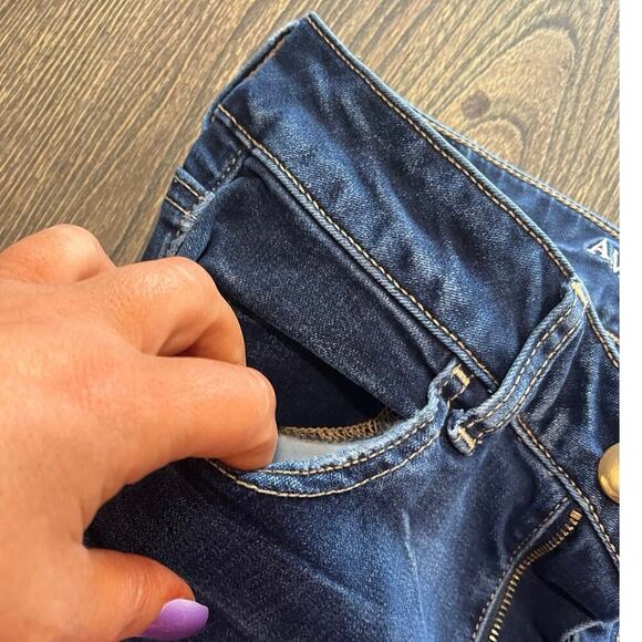 American Eagle High-Rise Jegging Jeans Super Stretch Medium Wash Blue Size 4 - Picture 5 of 11